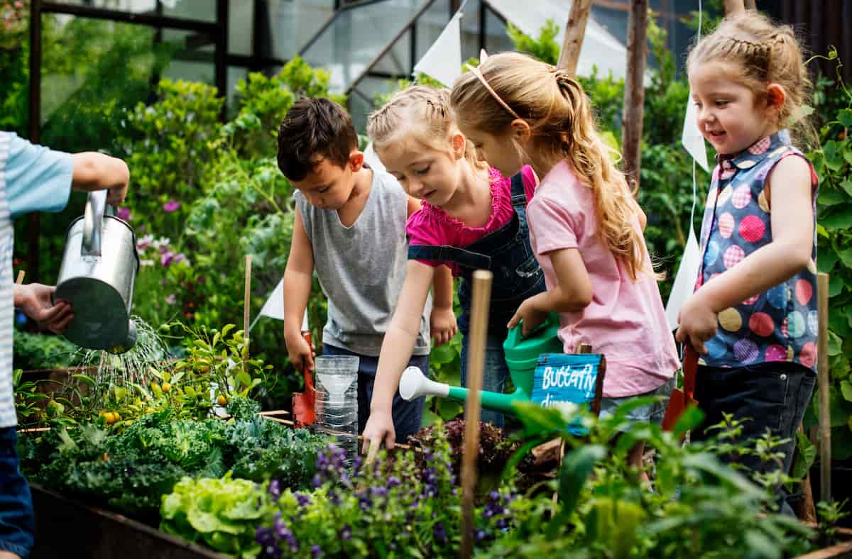 Kids Learning Gardening 