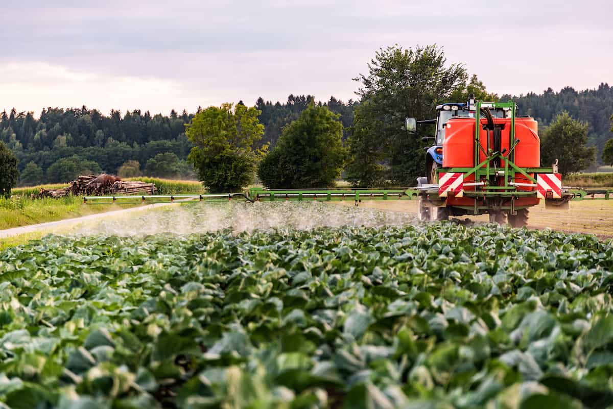 Tractor Spraying Pesticides