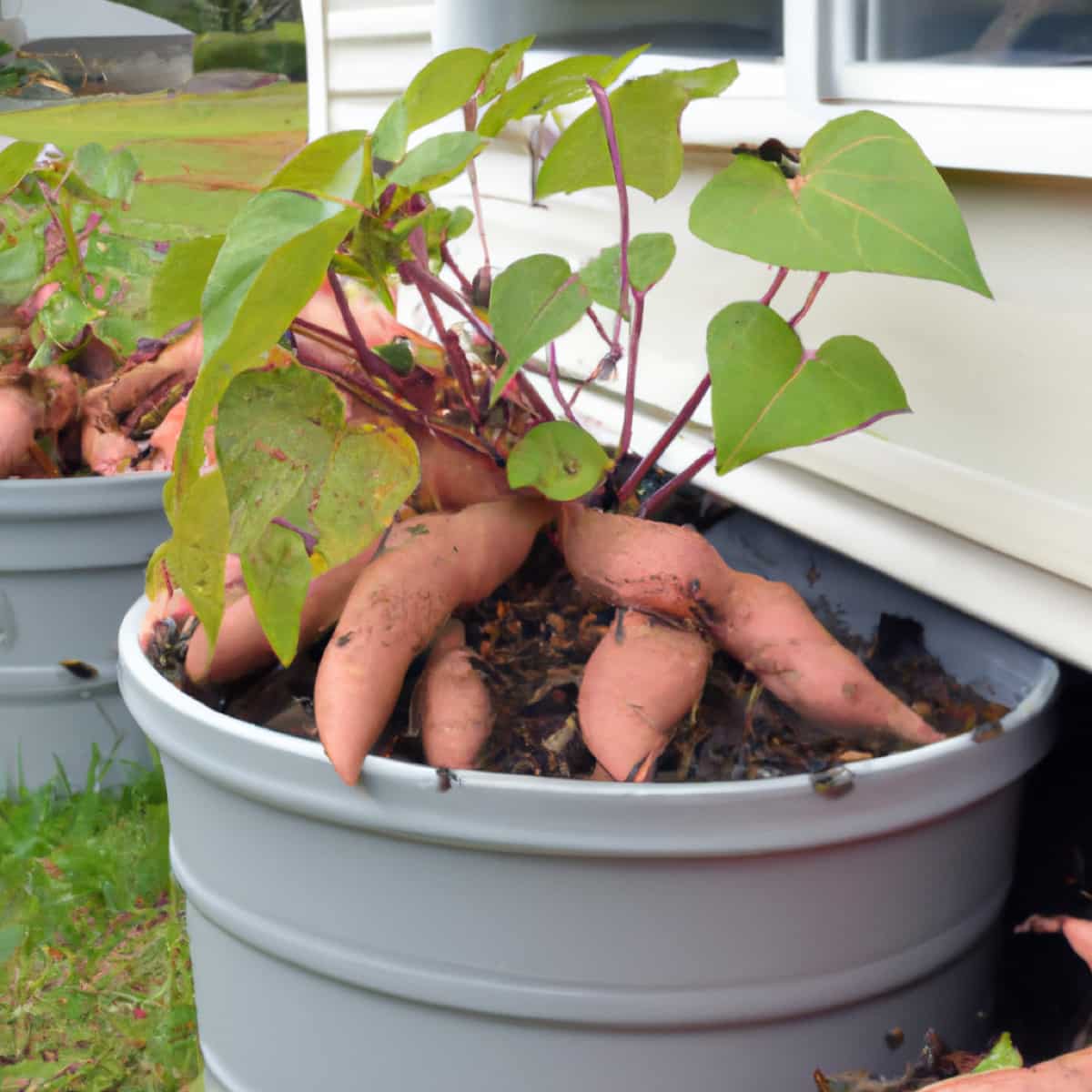 Growing Sweet Potatoes in Container 
