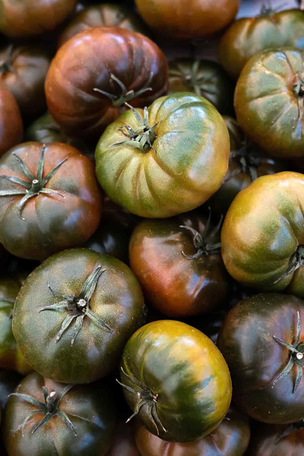 Pile of Ripe Black Krim Tomatoes