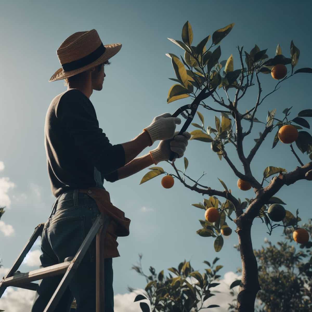 Pruning a citrus tree
