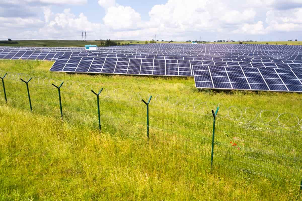 Solar Power Plant on Green Field