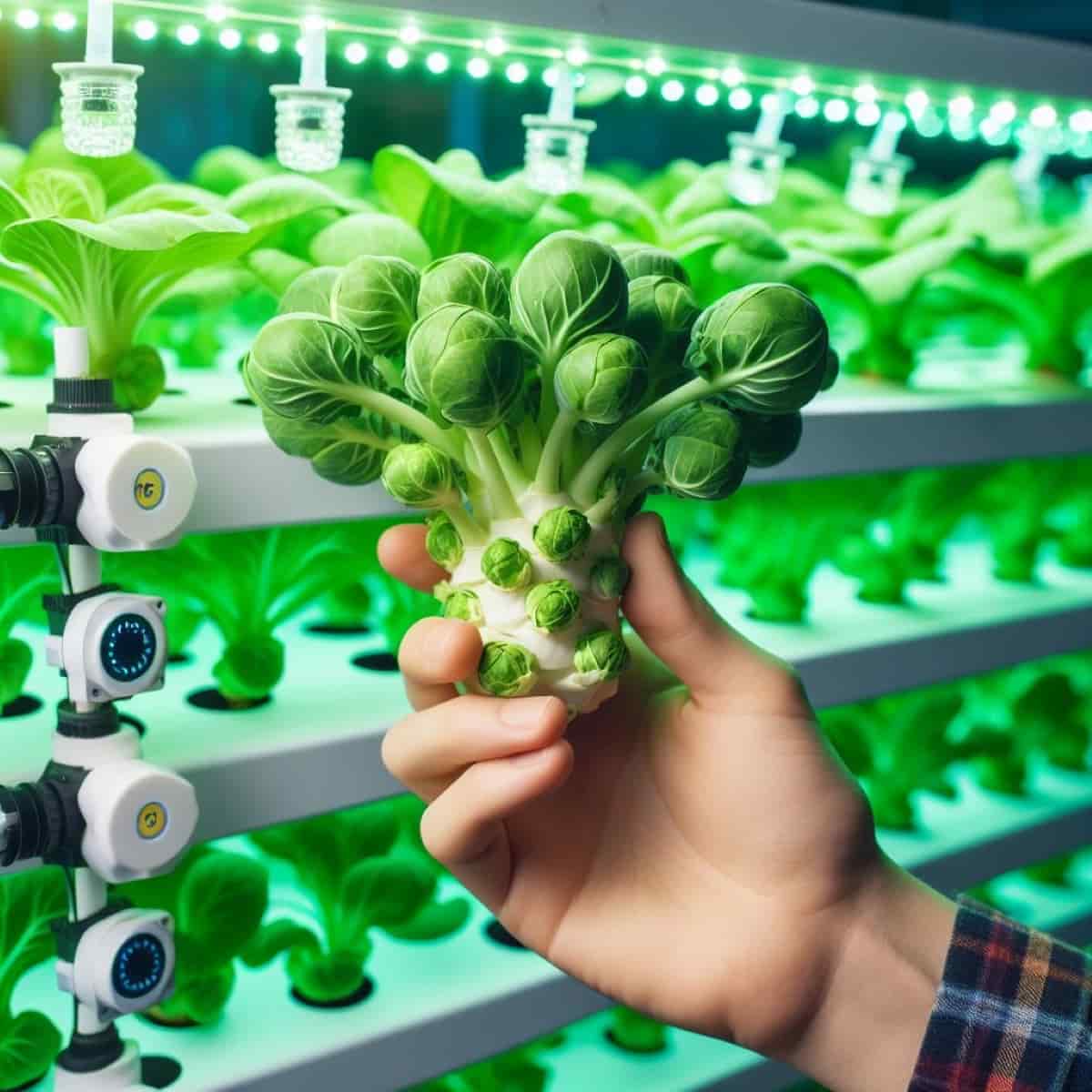 Hydroponic Brussels Sprouts Farming