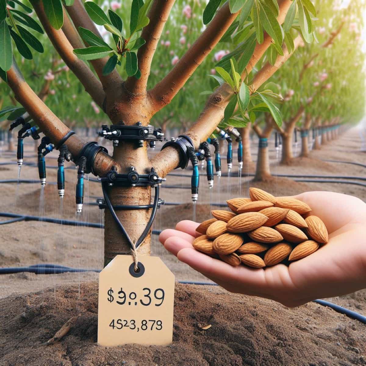 Harvesting Almonds Concept