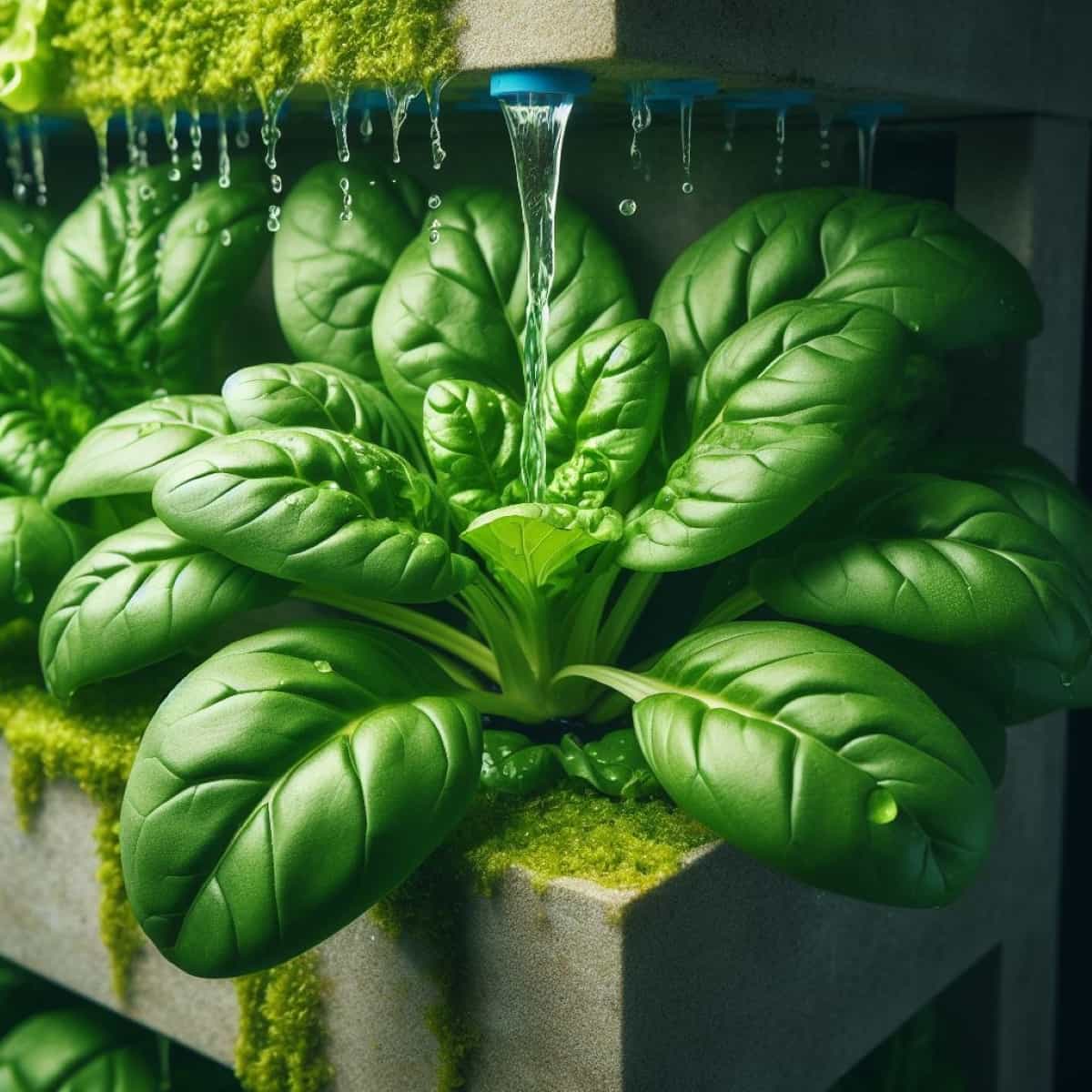 Spinach in Aquaponics
